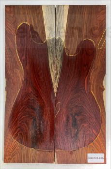 Top Cocobolo, 2-pcs. 8 mm Unique Piece #005